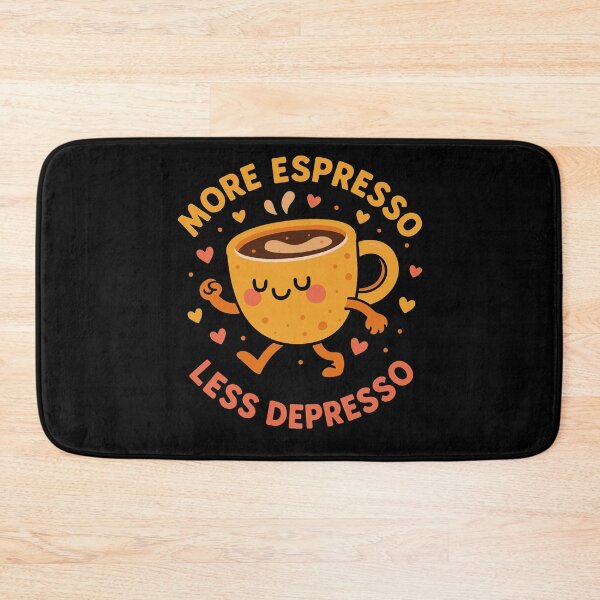 Item preview, More Espresso Less Depresso Coffee Lover Design designed and sold by LuminOrb.