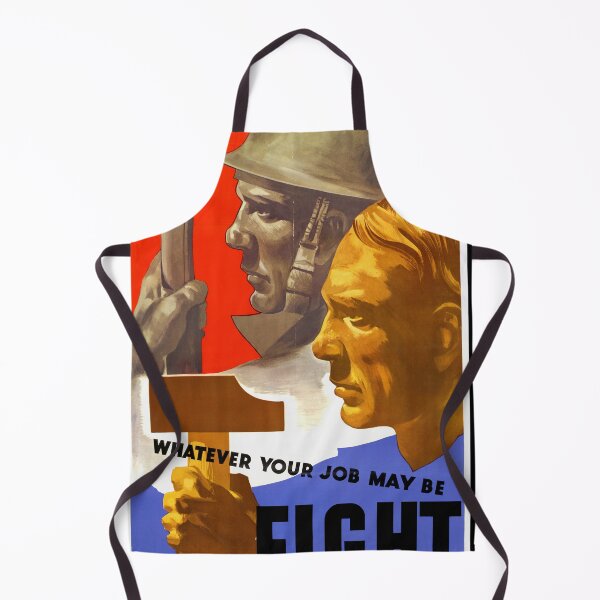 Item preview, Vintage WWII Propaganda Poster | Canadian War Effort Art | Soldier & Worker Unity | Bold Red & Blue Design | Fight for Freedom designed and sold by artofuniverse.