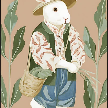 Artwork thumbnail, Charming Cottagecore Rabbit by bapupa
