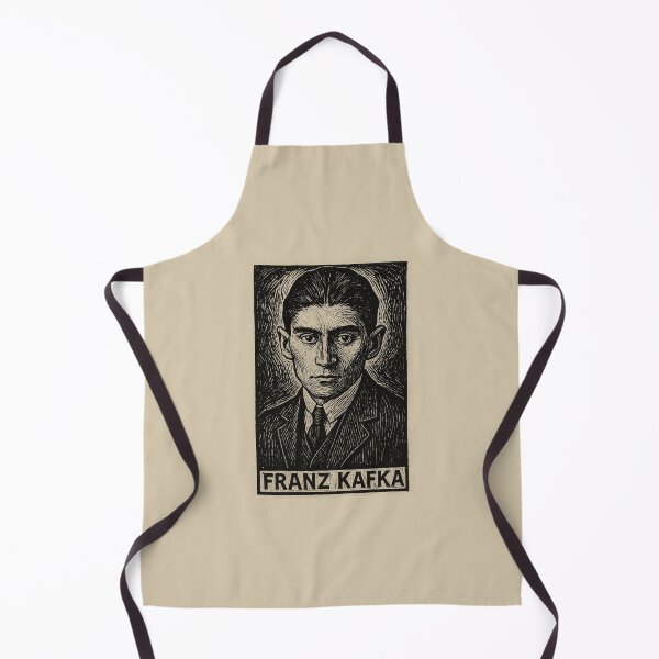 Item preview, Frank Kafka — Linocut drawing artwork illustration designed and sold by Oqueartecura.