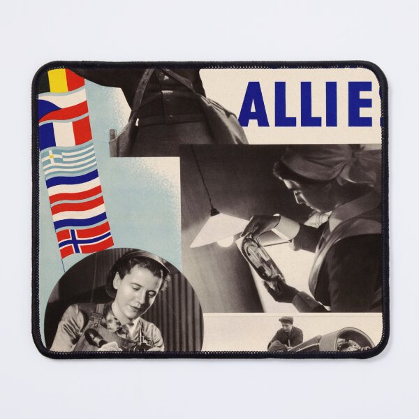Item preview, Women of the Allies Fight for Freedom Poster | WWII Art | Vintage Propaganda | Empowering Women | Historical Wall Decor & Gifts designed and sold by artofuniverse.