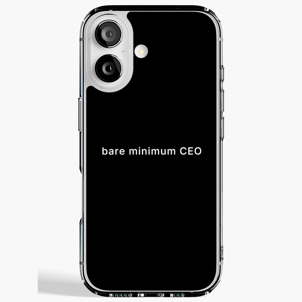 Bare Minimum CEO Minimalist Statement iPhone Soft Case