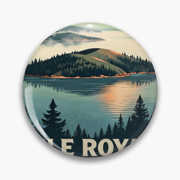 Item preview, Isle Royale National Park Vintage Travel Poster – Michigan's Hidden Wilderness designed and sold by TrendSh0p.