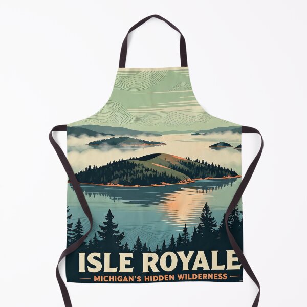 Item preview, Isle Royale National Park Vintage Travel Poster – Michigan's Hidden Wilderness designed and sold by TrendSh0p.