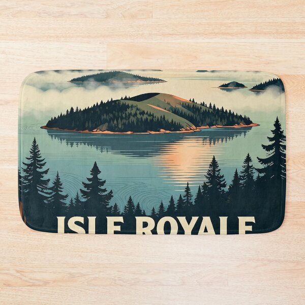 Item preview, Isle Royale National Park Vintage Travel Poster – Michigan's Hidden Wilderness designed and sold by TrendSh0p.