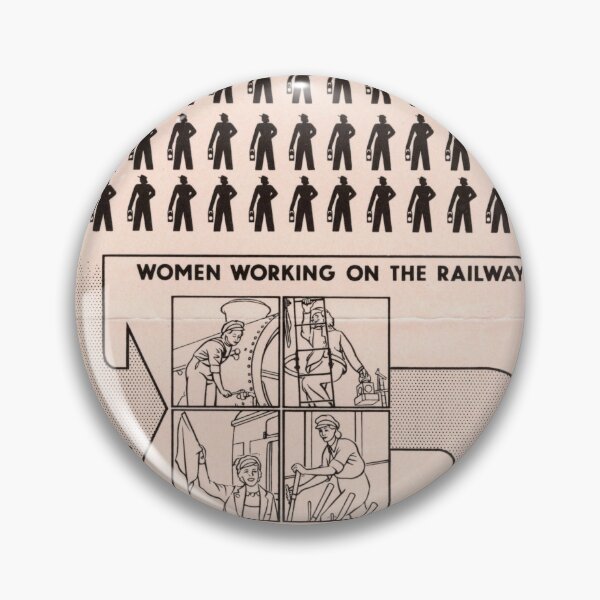 Item preview, Empowering Women in WWII | British Railroad Poster | Women in Railways & Workforce | Historical Art Print | Wartime Propaganda designed and sold by artofuniverse.
