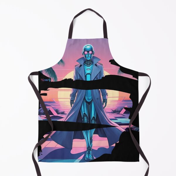 Item preview, Vaporwave-style cyborg in a trench coat 3 designed and sold by Neon G.