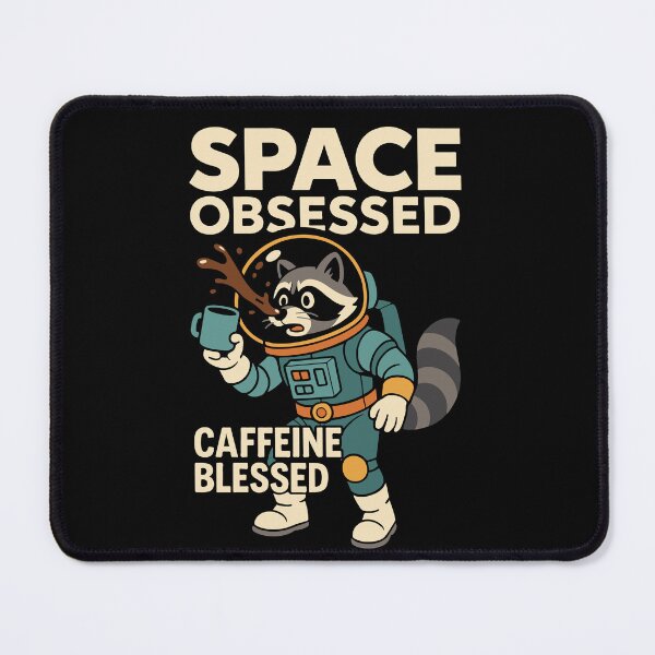 Item preview, Space Obsessed Caffeine Blessed Astronomy Funny designed and sold by LuminOrb.