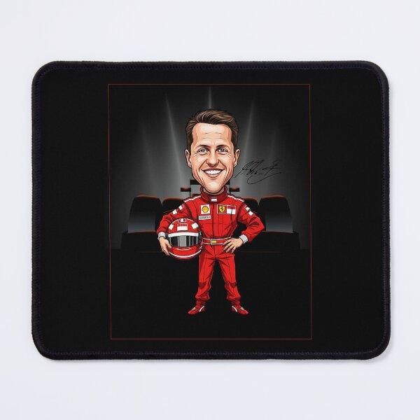 Item preview, Funny caricature of Michael Schumacher with a black edition racing car designed and sold by vectorlove.