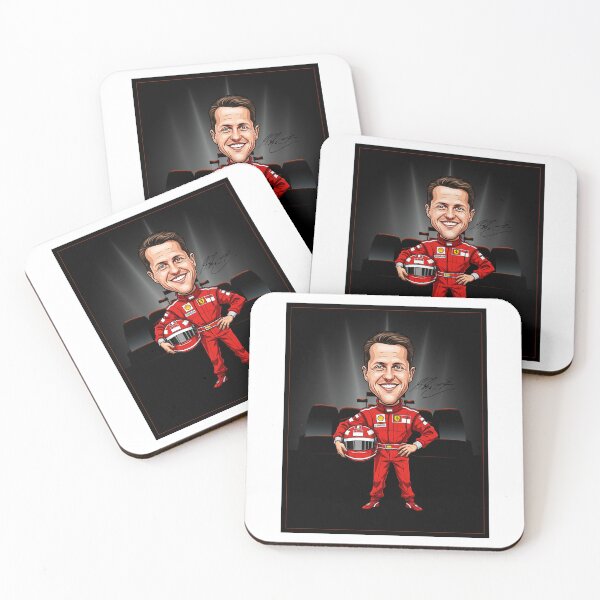 Item preview, Funny caricature of Michael Schumacher with a black edition racing car designed and sold by vectorlove.
