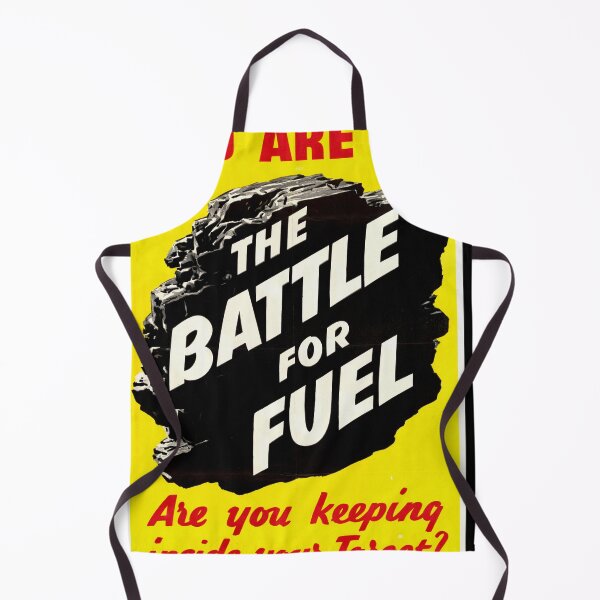 Item preview, Vintage WWII British Propaganda Poster | Bold Typography Fuel Conservation Art | Yellow & Black Design for Home Decor designed and sold by artofuniverse.