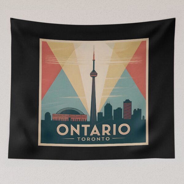 Item preview, Toronto CN Tower Vintage Travel Design designed and sold by Paper Drip.