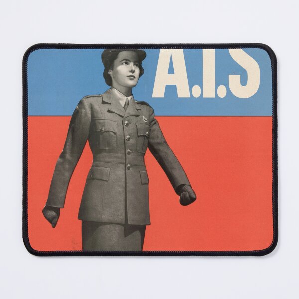 Item preview, World War II Women Recruitment Poster | Join the A.T.S. | Bold Colors & Strong Message | British Army Art Print designed and sold by artofuniverse.