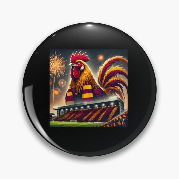 Item preview, Bradford City Bantam Over Valley Parade  Claret  Amber Football Art designed and sold by MelanieCarol.