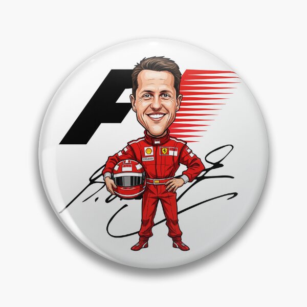 Item preview, Hilarious caricature of F1 legend Michael Schumacher designed and sold by vectorlove.