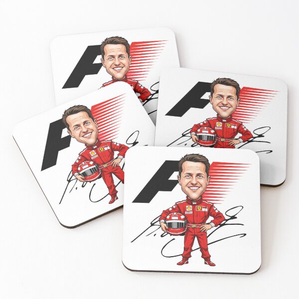 Item preview, Hilarious caricature of F1 legend Michael Schumacher designed and sold by vectorlove.