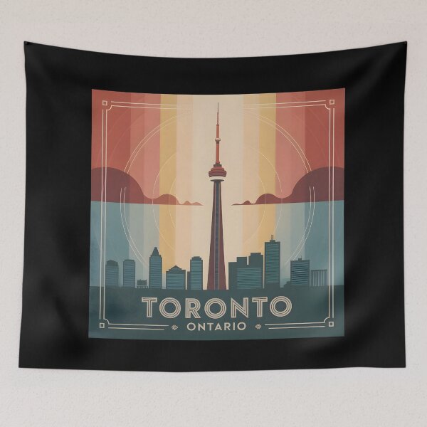 Item preview, Toronto CN Tower Vintage Travel Design designed and sold by Paper Drip.