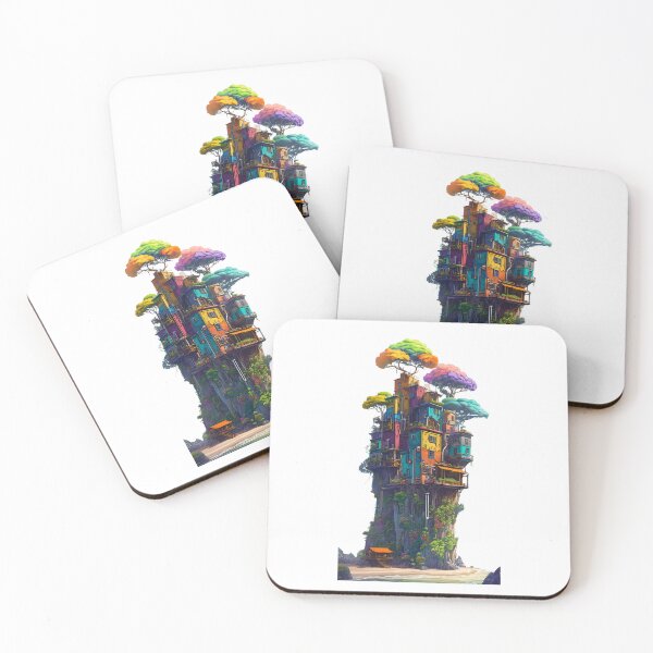 Item preview, Surreal Mountain Village Digital Art designed and sold by SnugFabrics.