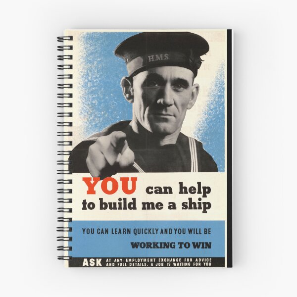 Item preview, WWII British Navy Recruitment Poster | Shipbuilding Propaganda Art | Vintage Wartime Print | Home Front Mobilization designed and sold by artofuniverse.