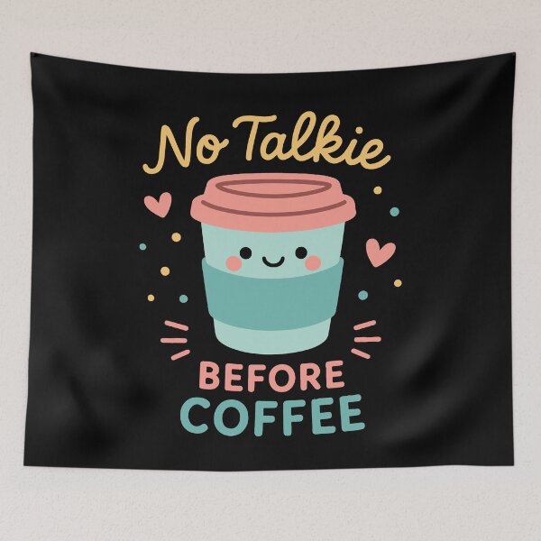 Item preview, No Talkie Before Coffee Cute Morning Design designed and sold by LuminOrb.