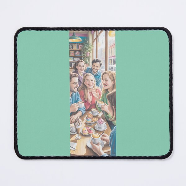 Item preview, Friends Enjoying Coffee & Pastries At A Cozy Cafe By Merch, Limited Edition designed and sold by MADISYNDONALD.