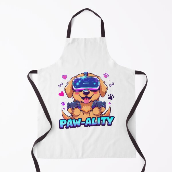 Item preview, Virtual Paw-ality – Kawaii Golden Retriever Gamer with VR Headset designed and sold by Snackwear Apparel.