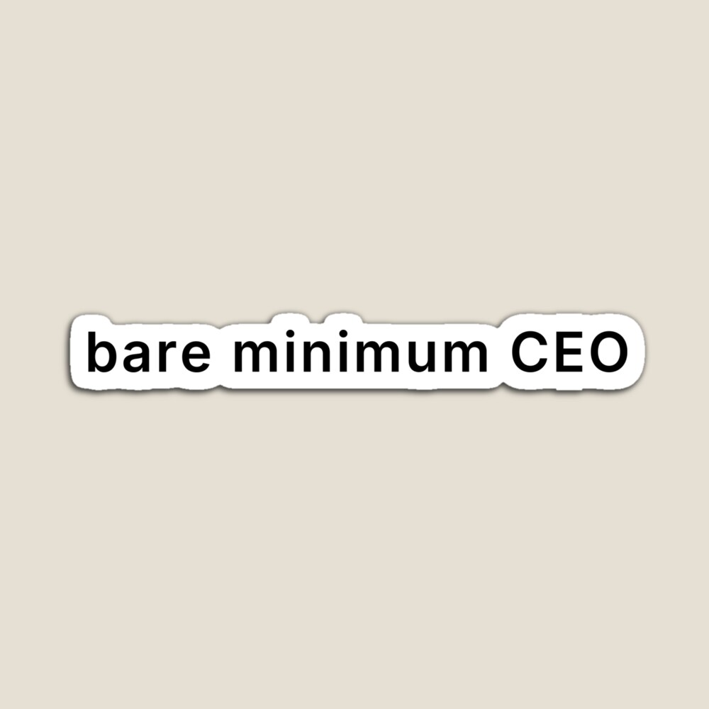 Bare Minimum CEO Minimalist Statement Boxy T-Shirt