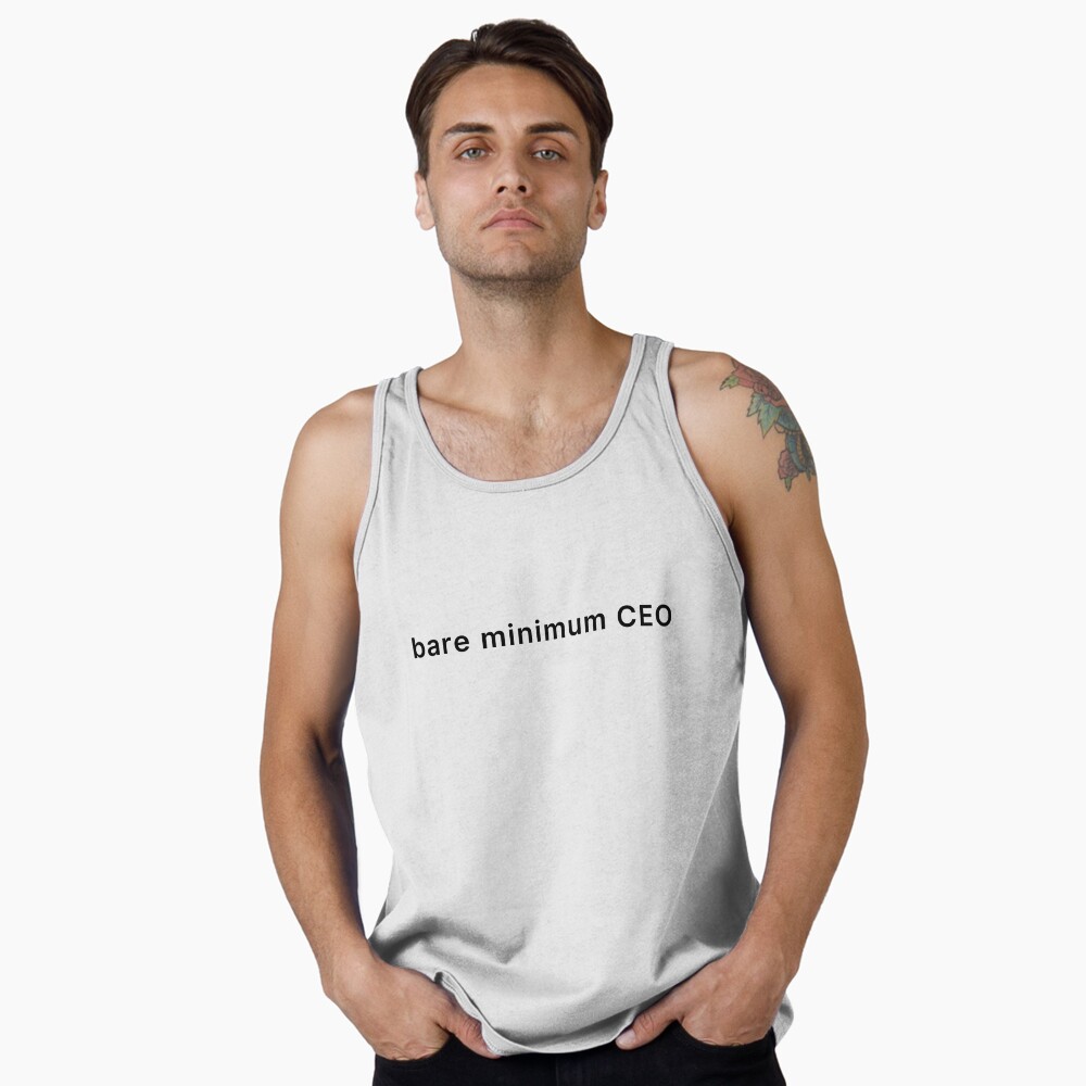 Bare Minimum CEO Minimalist Statement Fitted T-Shirt