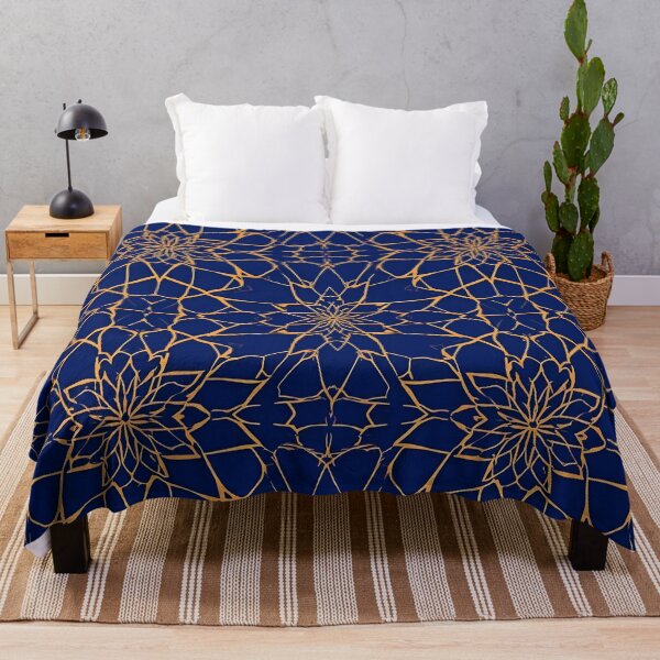 Item preview, Indigo Gold Girih Interlace 13 designed and sold by Tom-Johnson.