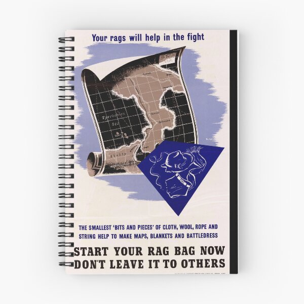 Item preview, Vintage WWII Propaganda Poster | British War Effort Art | Collect Rags for Victory | Historic Home Front Map & Message designed and sold by artofuniverse.