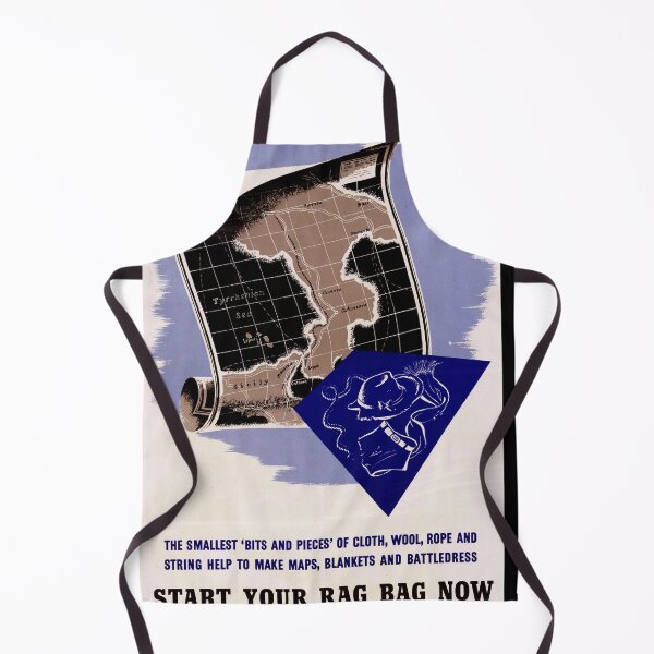 Item preview, Vintage WWII Propaganda Poster | British War Effort Art | Collect Rags for Victory | Historic Home Front Map & Message designed and sold by artofuniverse.