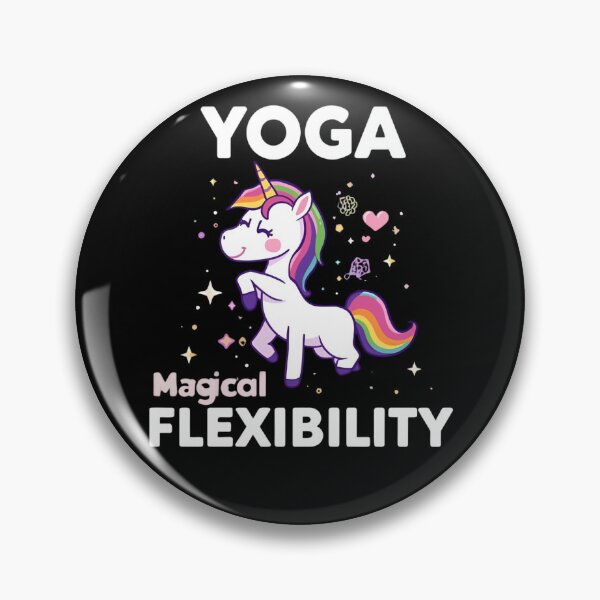 Item preview, Unicorn doing yoga pose and rainbow aura shining, Magical Flexibility 4 designed and sold by Neon G.