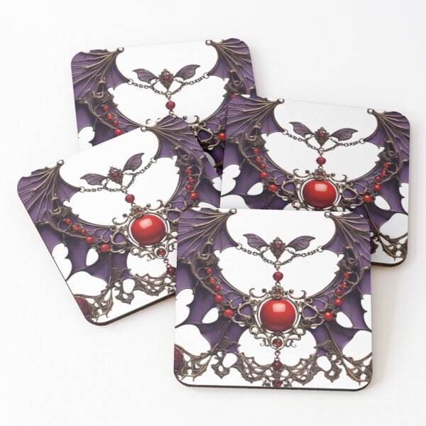 Item preview, Bat collar – Gothic statement necklace for Halloween designed and sold by Antik by Schulz.