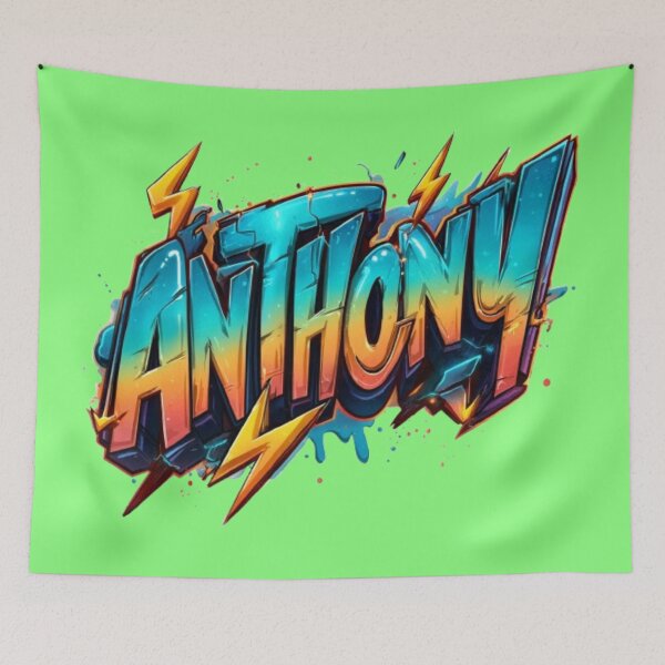 Item preview, Anthony 3D Graffiti Style Name Art designed and sold by AlexLineArt.