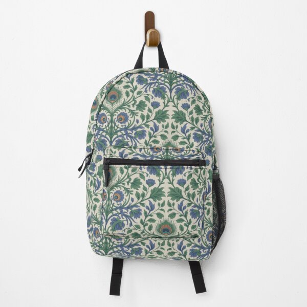 Item preview, Lazurel Heritage Print – Vintage Peacock Feather & Blue Floral Botanical Pattern Inspired by William Morris designed and sold by Heritage Hive Studio.