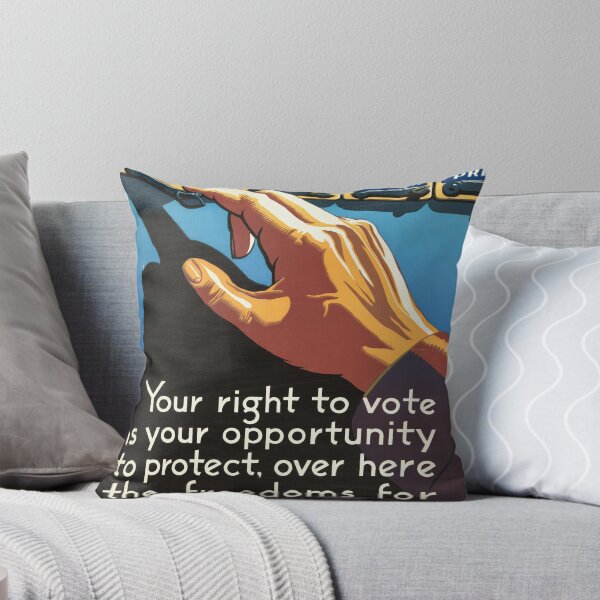Item preview, WWII Propaganda Poster | American Freedom & Democracy Art | Vote to Protect Your Rights | Vintage Patriotic Wall Decor designed and sold by artofuniverse.