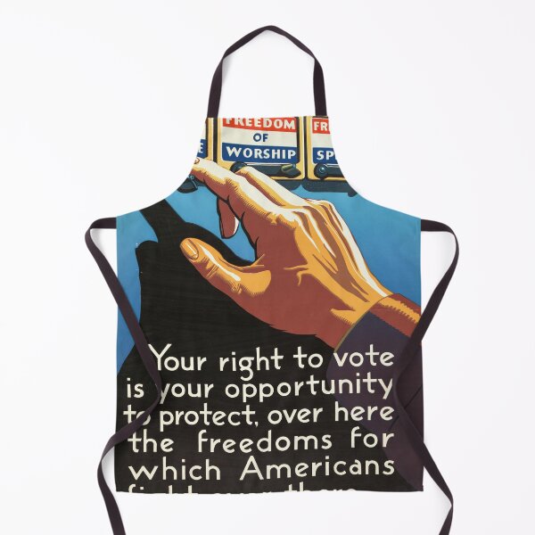 Item preview, WWII Propaganda Poster | American Freedom & Democracy Art | Vote to Protect Your Rights | Vintage Patriotic Wall Decor designed and sold by artofuniverse.