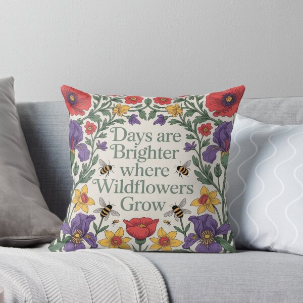 heritage Bees floral pillow