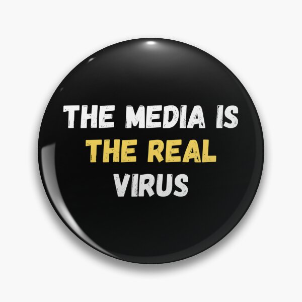 Aperçu de l'œuvre Les médias sont le VRAI virus T-shirts classiques créée et vendue par csanasdn15.