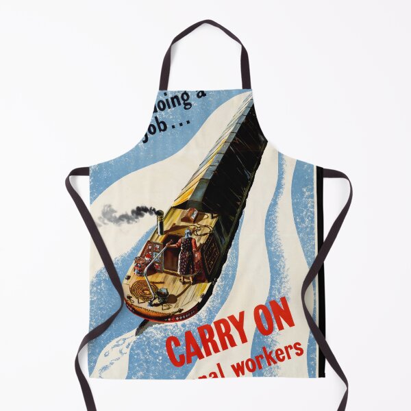 Item preview, WWII British Propaganda Poster | Canal Workers Morale Boost | Carry On Series Art | Vintage 1940s Wall Decor & Home Office Print designed and sold by artofuniverse.