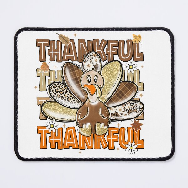 Item preview, Flower Glitter Thankful , Turkey Day designed and sold by vintagearttee.