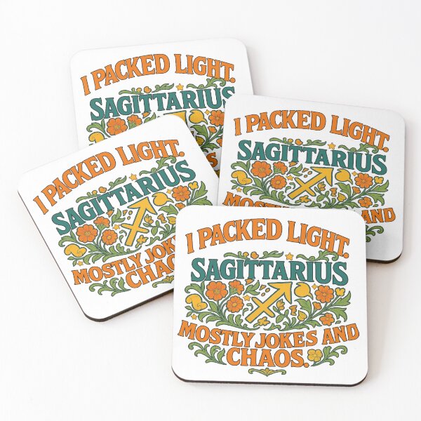Item preview, Sagittarius "I Packed Light. Mostly Jokes and Chaos" Art Nouveau T-Shirt | Adventurous Zodiac Tee designed and sold by MySpiritTravels.