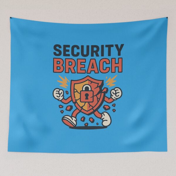 Item preview, Security Breach Alert With Cracked Lock Icon designed and sold by ArtComixHaven.