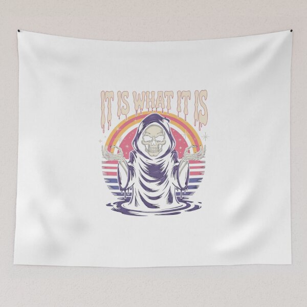 Item preview, It Is What It Is – Vaporwave Reaper GOTH Halloween Classic T-Shirt designed and sold by inkfluenceart.