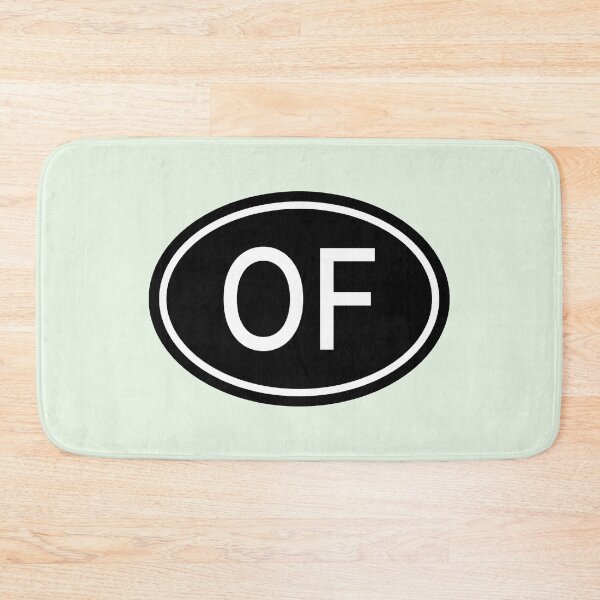 Item preview, OF Initials Monogram Oval White Letters designed and sold by Jeallan Designs.