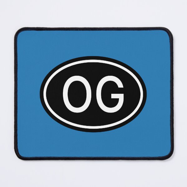 Item preview, OG Initials Monogram Oval White Letters designed and sold by Jeallan Designs.