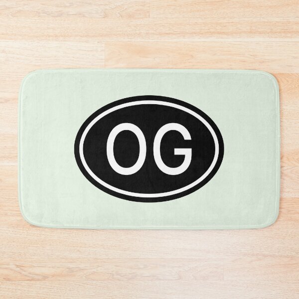 Item preview, Letras blancas ovaladas con monograma de iniciales OG designed and sold by Jeallan Designs.