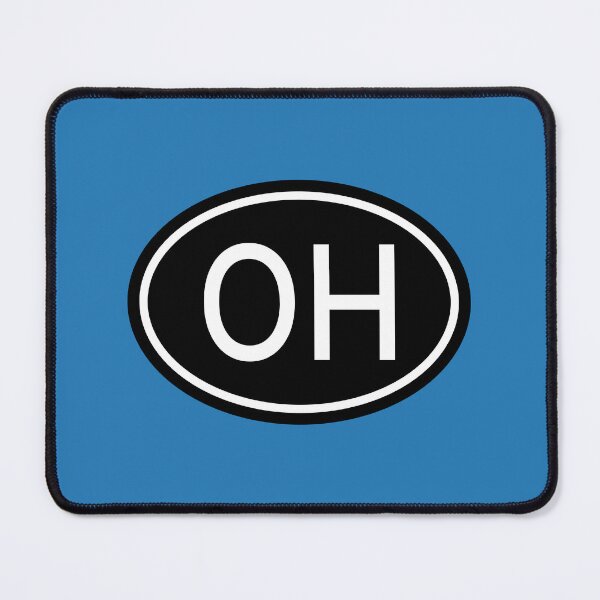 Item preview, OH Initials Monogram Oval White Letters designed and sold by Jeallan Designs.