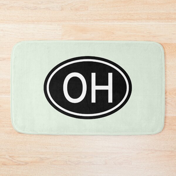 Item preview, OH Initials Monogram Oval White Letters designed and sold by Jeallan Designs.