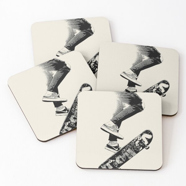 Item preview, Skateboarding, Black Neutral Sidekick Skateboard, Minimalist art scateboarder designed and sold by ArticraftShop.